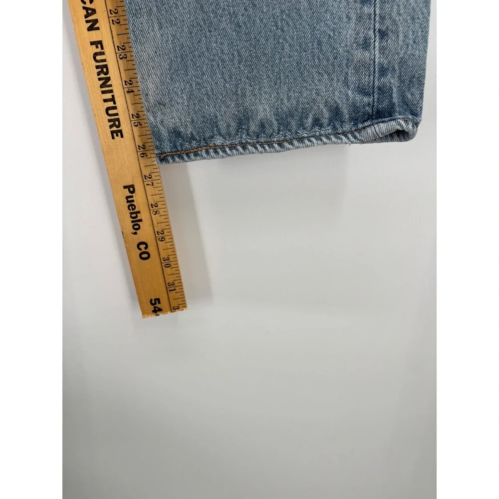 Levis 501XX Mens 34x30 Jeans Y2K  Light Distressed Blue Workwear Faded Denim